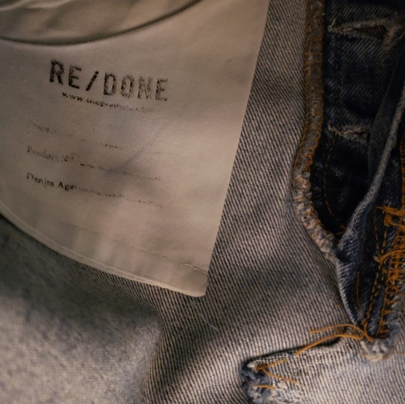 LEVI'S RE/DONE Denim Skirt with Faux Leather Buckle Belt Waist | Size 24 | NWT'S - Picture 4 of 12